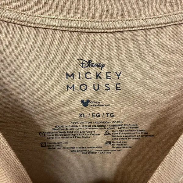Disney Mickey Mouse Golden Days Brown Crop Top XL - Image 4