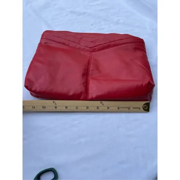 Vintage red faux leather Holiday Fair Inc crossbody bag - Image 7