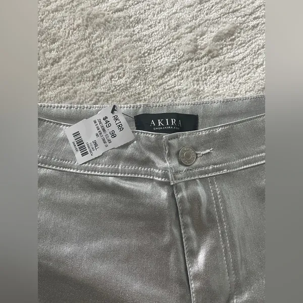 Akira Metallic Silver Pants - Image 5