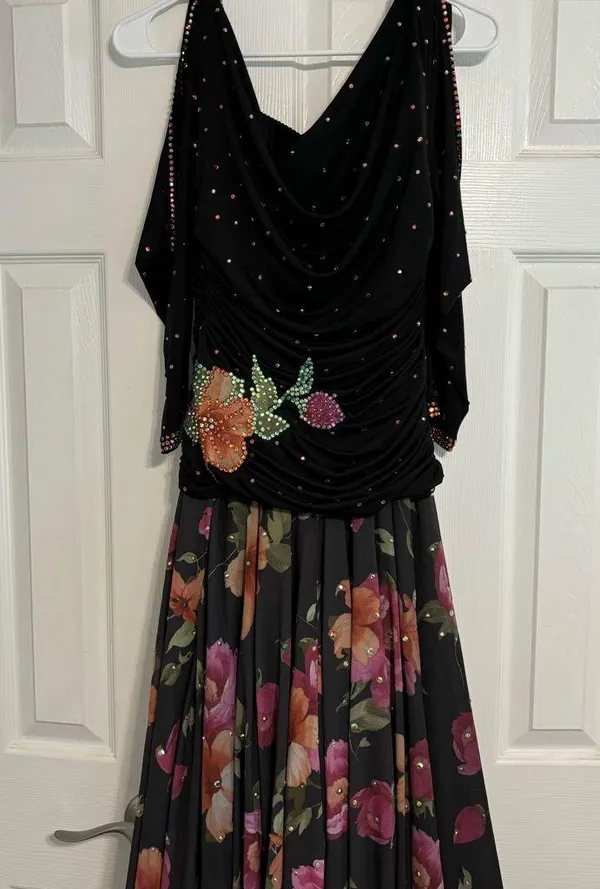 Vintage Fancy Fashions Inc Floral Sequin Dress - Image 3