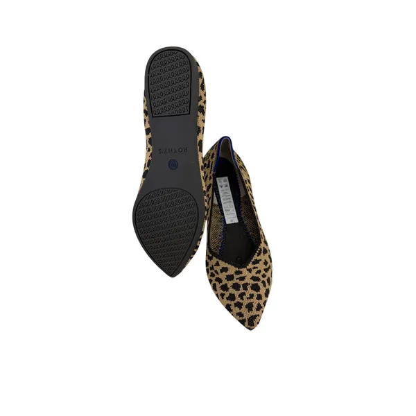 Rothy's Shoes The Point Leopard Print Knit Ballet Flats Size 6 - Image 3