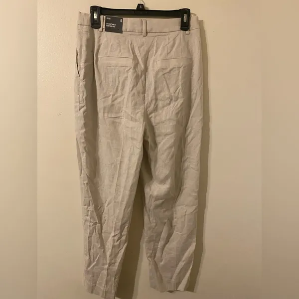 New NWT Beige Express Editor Straight Ankle‎ Super High Rise Slacks Size 6 - Image 3