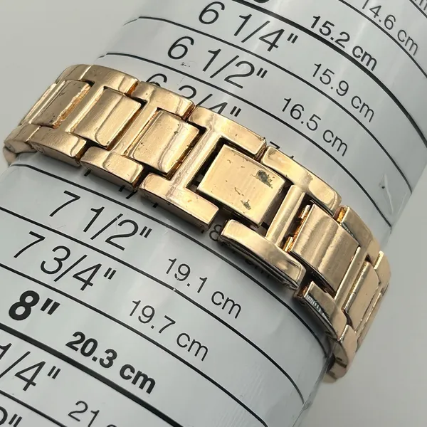 Women’s Rose Gold Crystal Bezel Women’s Fashion Watch Working New Battery - Image 7