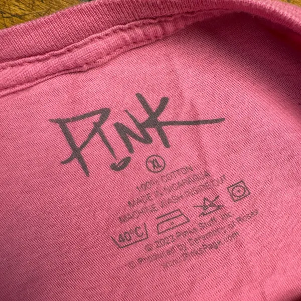 PINK concert Trustfall‎ Graphic T Shirt Pink XL Cotton band tee - Image 3