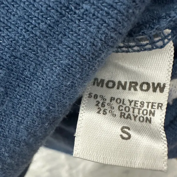 MONROW Zip Up Hoodie Cotton Blend Blue Tie Dye‎ Loungewear Athleisure Womens S - Image 5