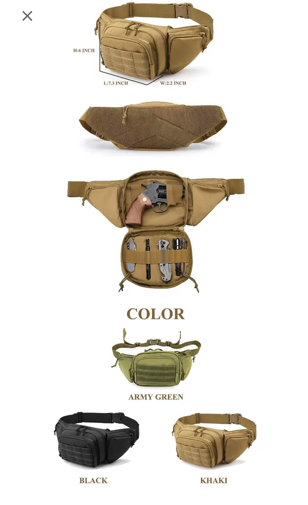 Brown Tactical Carry Waistbag./New - Image 3