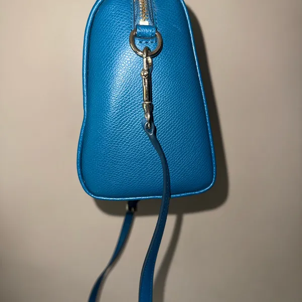COACH Shoulder Bag Crossbody Bag Hand Bag color‎ Blue Leather F33329 U - Image 4