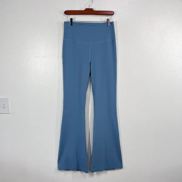 Lululemon Groove Super High Rise Flared Pant Women's 8 Utility Blue Nulu Yoga - Image 3