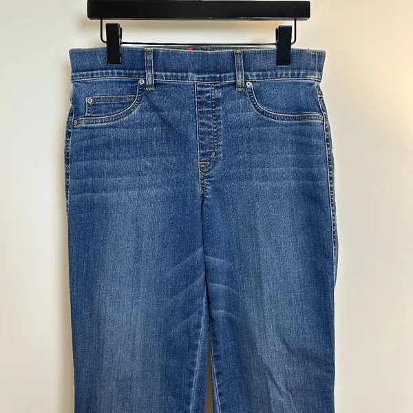 SPANX Straight Leg Ankle Jeans Wash Vintage Indigo Size Large - Image 3