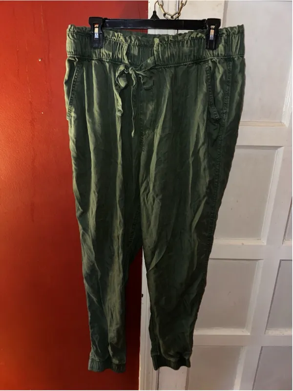 SO Goods For Life High Rise Paperbag Utility Joggers Olive Green Olive Army XL - Image 2