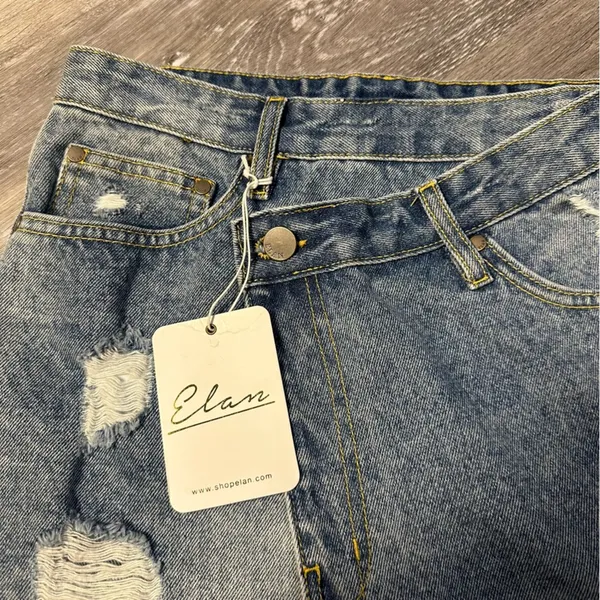 Elan Crossover Denim Mini Skirt NEW - Image 3