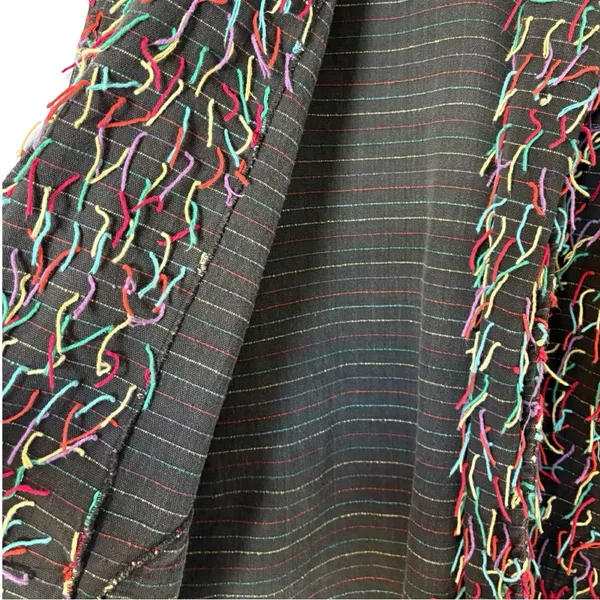 VINTAGE ICING Confetti Fringe Yarn Blazer Jacket - Image 3