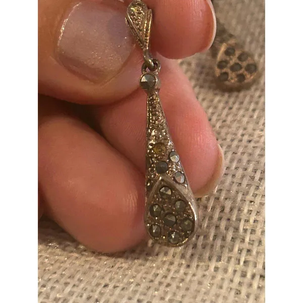 A280 1 1/4 inch earrings 925 sterling silver - Image 5