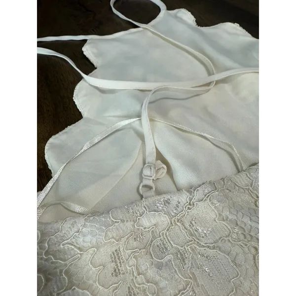 NWT‎ Lulus Bridal Zenith ivory cream Lace Halter Neck Formal Maxi Dress size S - Image 16