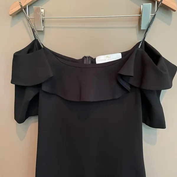 Amanda Uprichard‎ Off Shoulder Sia Dress Black XS - Image 5