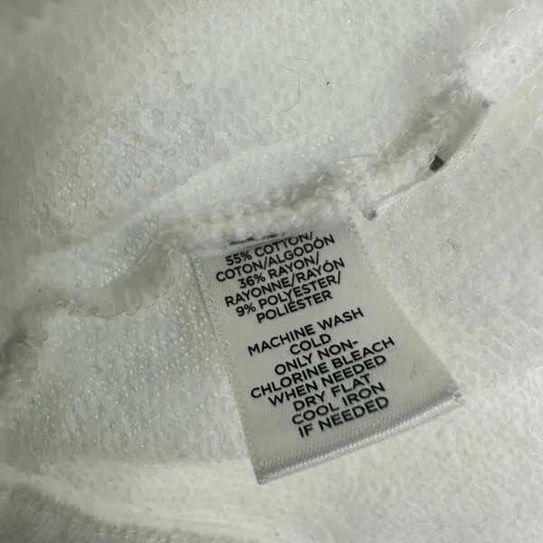 Lou & Grey Size XS Sweater White 3/4 Sleeve Asymmetrical Open Front‎ Cardigan - Image 6