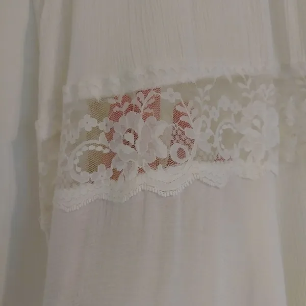 Free People Go Lightly White Handkerchief Hem High Neck Sleeveless Midi Dress - Image 9