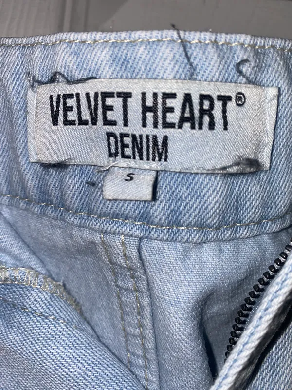 Velvet Heart Midi Denim Skirt - Image 2