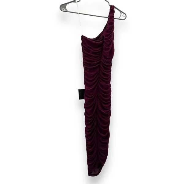 Lulus Already RSVP'd Plum Purple Ruched‎ One-Shoulder Bodycon Dress Sz S NEW - Image 6
