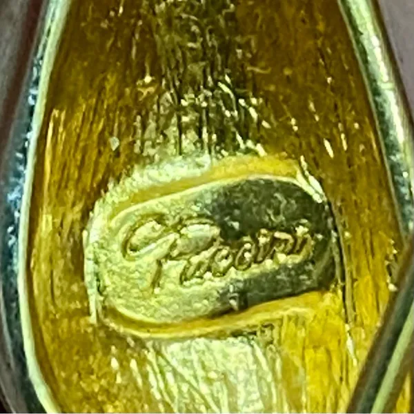 Vintage PUCCINI Signed Two-tone Gold/Silver Polished Sitting Together Cat Brooch - Image 9