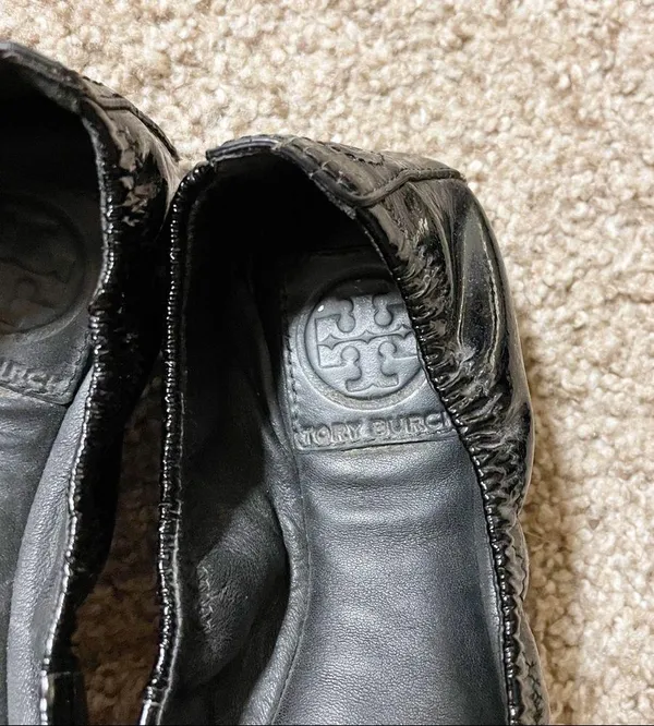 Tory Burch Eddie Bow Patent Leather Ballerina Flats - Image 9