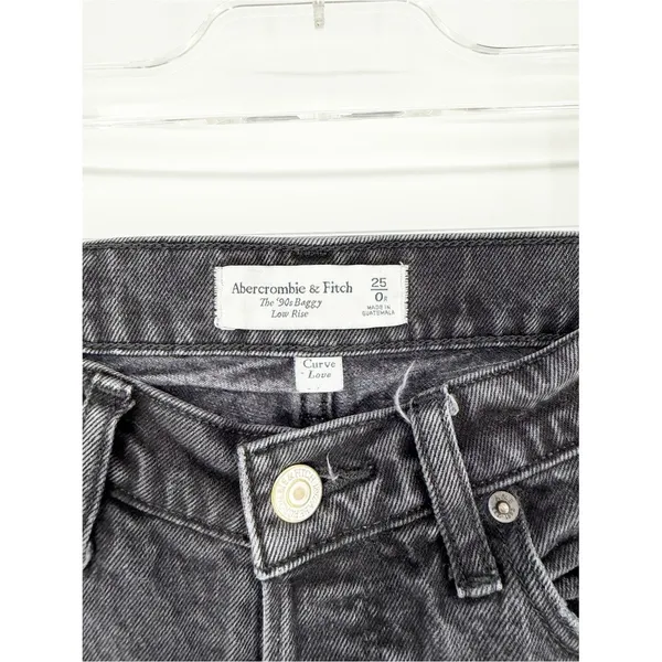 Abercrombie & Fitch The‎ 90s Baggy Low Rise Curve Love Jeans Women's 25 Y2K - Image 5