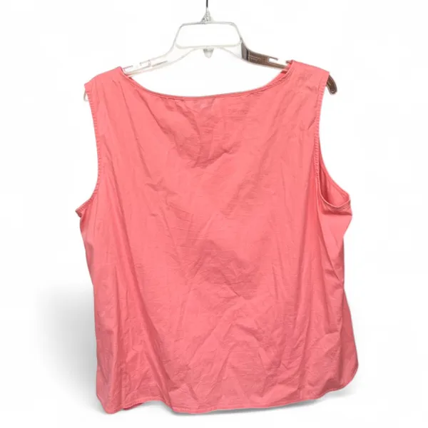 Talbots Woman Pink Eyelet Lace Front Sleeveless Shell - 20W - Image 6