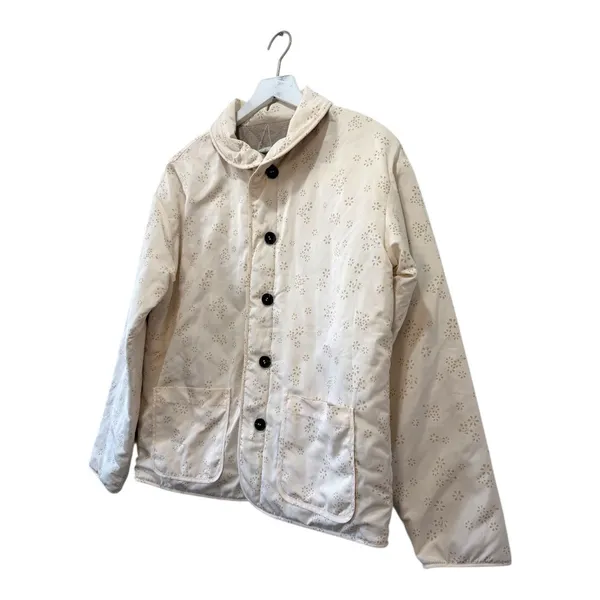 Carve Designs Reversible Quilted Jacket Gray Cream Floral Size S Lightweight - Image 3