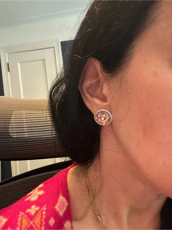 Kate Spade pink sparkley earrings nwt $69 “She Has Spark” in box - Image 6