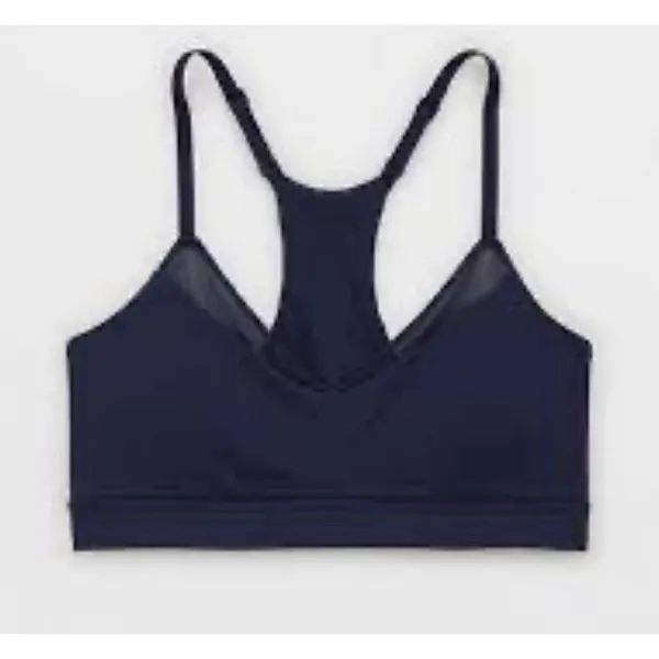 OFFLINE By Aerie‎ L Large Goals Mesh V-Neck Sports Bra Racerback Medium Support - Image 2