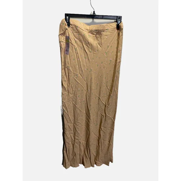 Wild Fable Maxi Skirt Womens XL Tan Pink Floral‎ Bias Cut Cottagecore Boho NWT - Image 7