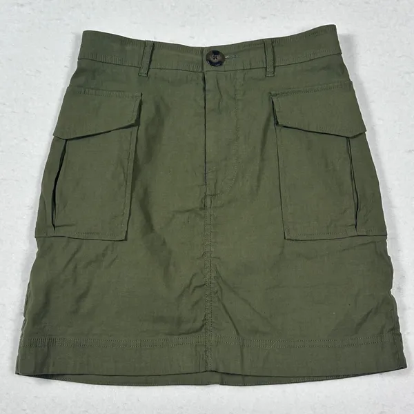 Maeve by Anthropologie Cargo Skirt Womens XS Mini Festival Gorpcore‎ Olive Green - Image 3