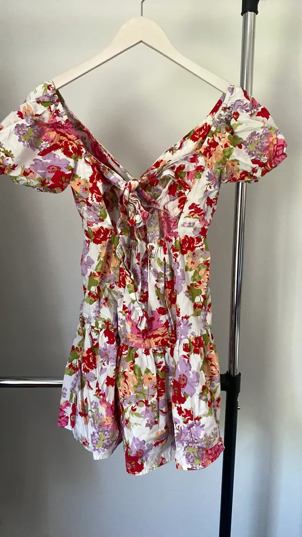 Floral Short Dress Multiple - Image 2