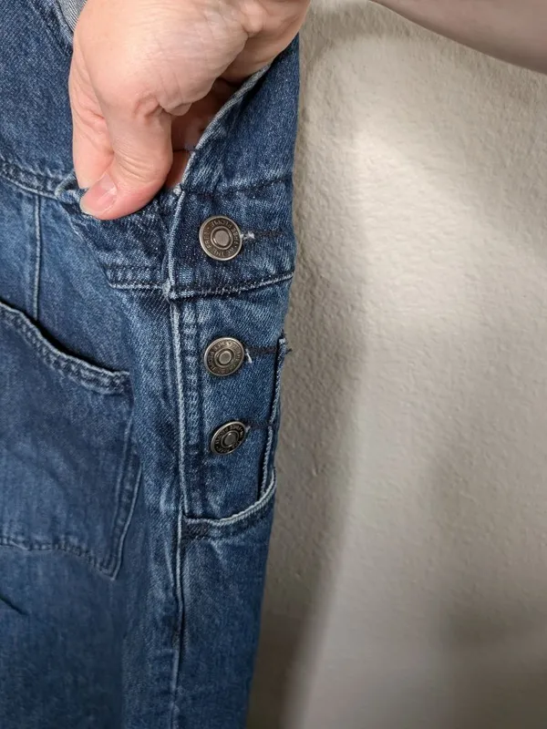 We The Free by Free People Womens Ziggy Relaxed Denim Overalls Size Large - Image 7