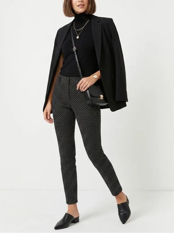 White House Black Market Ankle Polka Dot Pants - Image 4