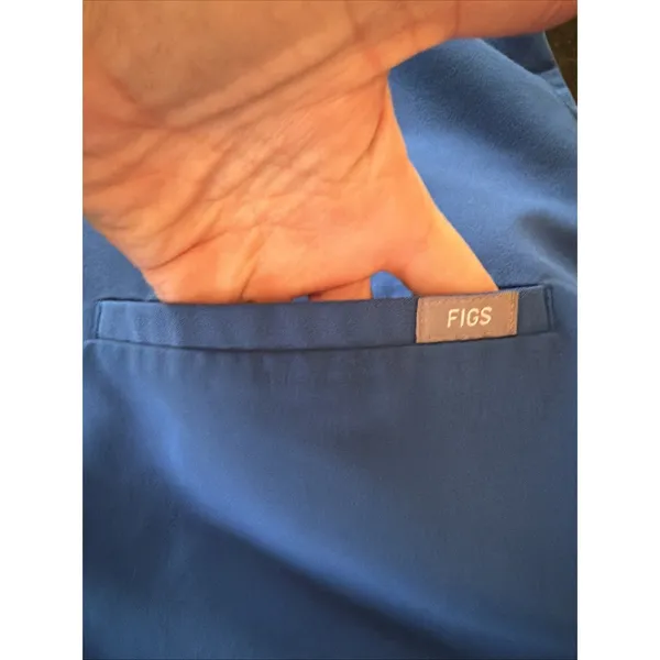 Figs Casma Women's Scrub Top PO 1809 Royal Blue Pockets L Shirt‎ Nurse Doctor - Image 4