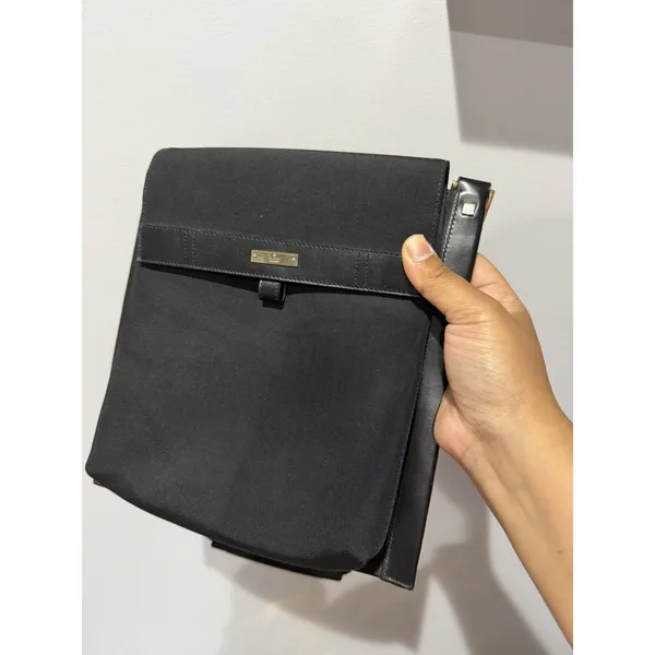 Gucci‎ Nylon Leather Shoulder Bag Black Women's Crossbody Authentic Y2K L - Image 4