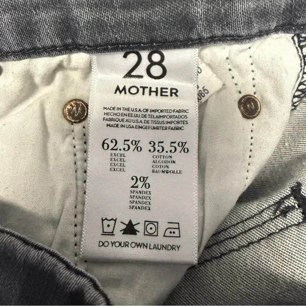 MOTHER Denim The Looker Crop Jeans Size 28 Gray Lines & Shadows - Image 6