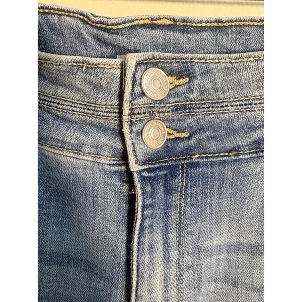 Artemis Vintage Flare Jeans 15/31 Light Wash Double Button High Rise Stretch‎ - Image 9