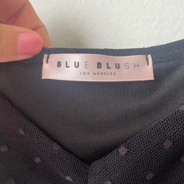Blue Blush Black Dressy Crop Top - Image 4