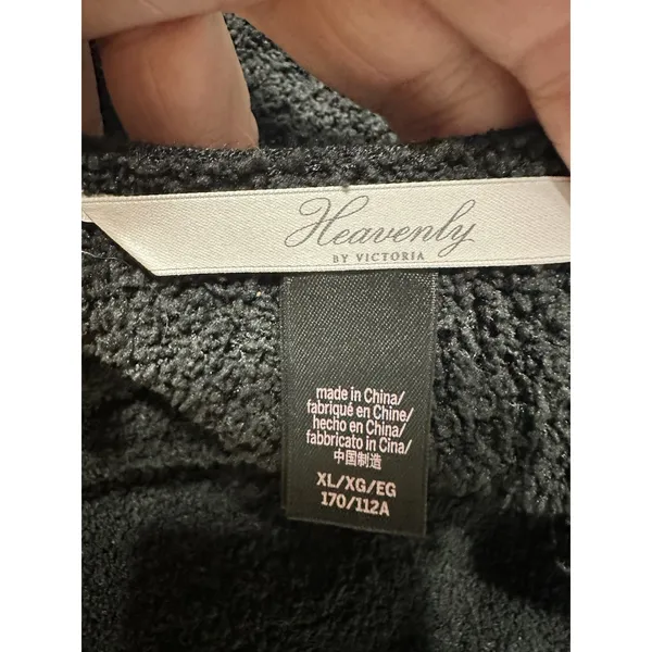 Victoria's Secret Heavenly Popcorn Teddy Knit Lounge‎ Set Black XL - 2pc EUC - Image 6
