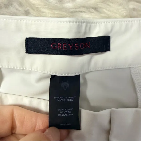Greyson Phoenix Trousers White Golf Pants Size Large Stretch - Image 5