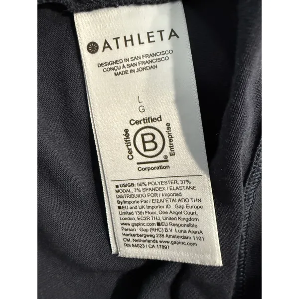 Athleta Womens Relaxed Crew Neck Short Sleeve Top Charcoal Gray‎ Large - Image 7