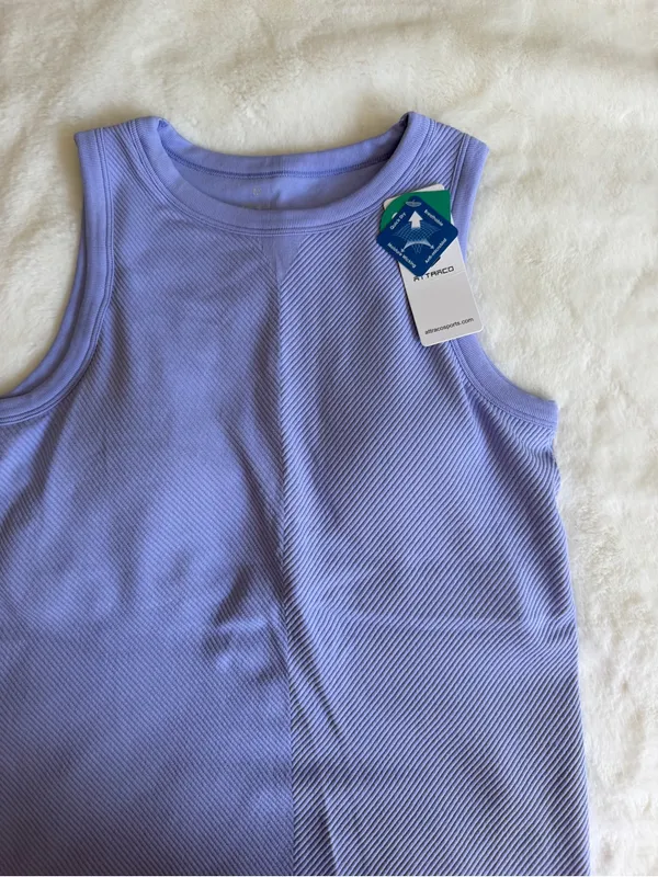 Attraco High Neck Tank Top Purple Size Medium NWT - Image 2