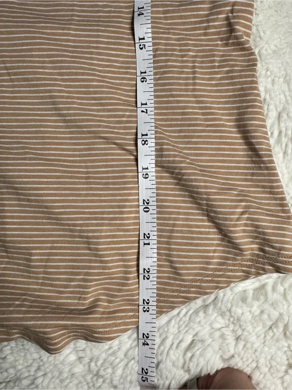Lululemon Brown & White Striped Tank Top – Size 8 - Image 5