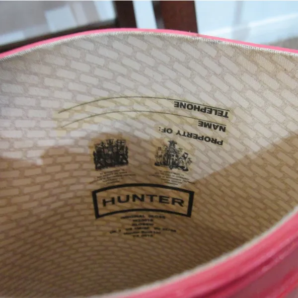 Hunter Pink Original Gloss Rain Boots Sz 5F - Image 4