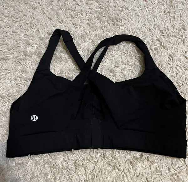 Lululemon black high support run times sport bra size 10 c/d - Image 3