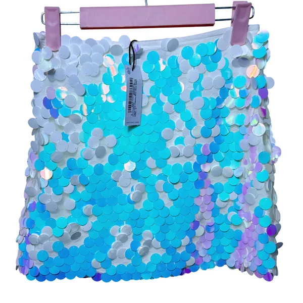 NWT Nasty‎ Gal Iridescent Disc Sequin Mini Skirt US Size 0 - Image 4