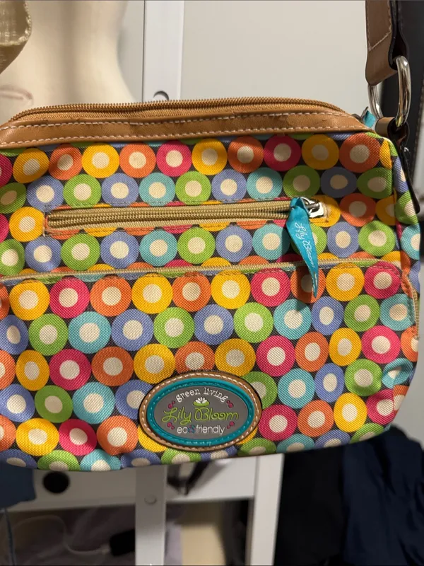 Lily Bloom Multi-Colored Polka Dot Crossbody Bag - Image 2