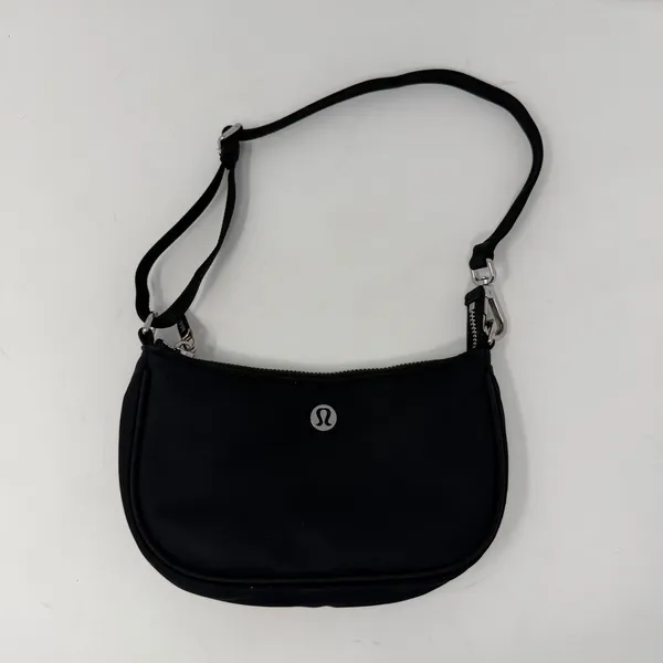 Lululemon City Essentials Shoulder Bag 4L Nylon Black Women O/S Black Mini Bag - Image 10
